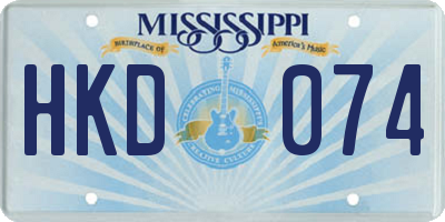 MS license plate HKD074