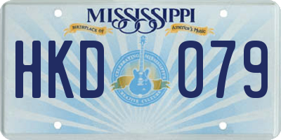 MS license plate HKD079