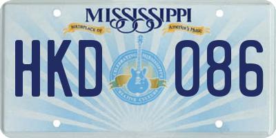 MS license plate HKD086