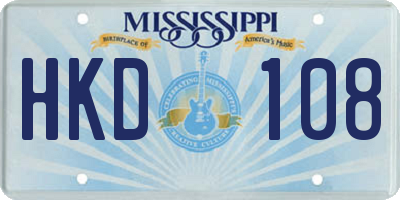 MS license plate HKD108