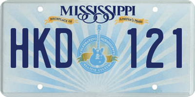 MS license plate HKD121