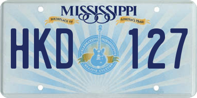 MS license plate HKD127