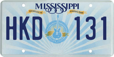 MS license plate HKD131