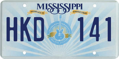 MS license plate HKD141