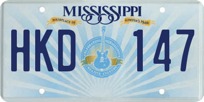 MS license plate HKD147