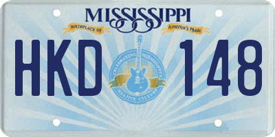 MS license plate HKD148