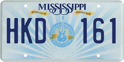 MS license plate HKD161