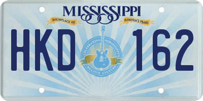 MS license plate HKD162