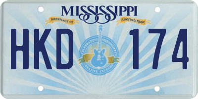 MS license plate HKD174