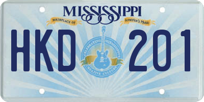 MS license plate HKD201