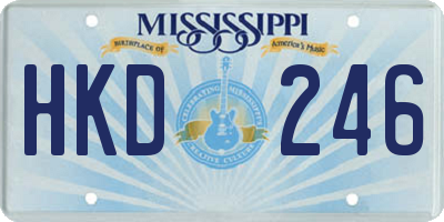 MS license plate HKD246