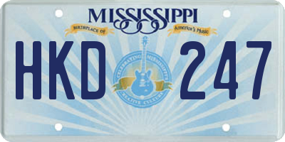 MS license plate HKD247