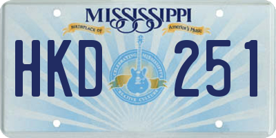 MS license plate HKD251