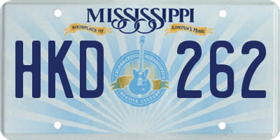 MS license plate HKD262
