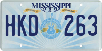 MS license plate HKD263