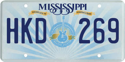 MS license plate HKD269