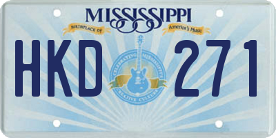 MS license plate HKD271