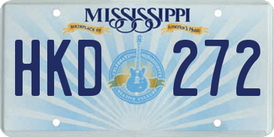 MS license plate HKD272