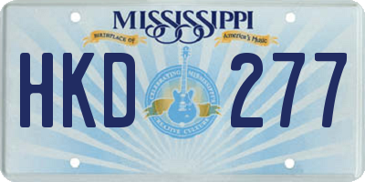 MS license plate HKD277