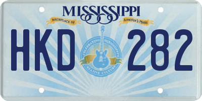 MS license plate HKD282