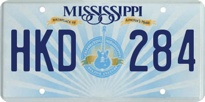 MS license plate HKD284