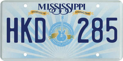MS license plate HKD285