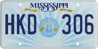 MS license plate HKD306