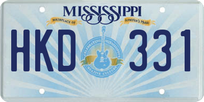 MS license plate HKD331