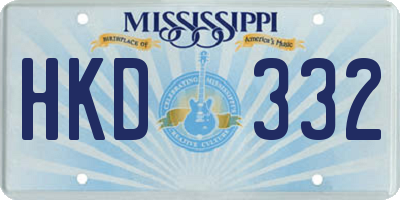 MS license plate HKD332