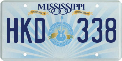 MS license plate HKD338