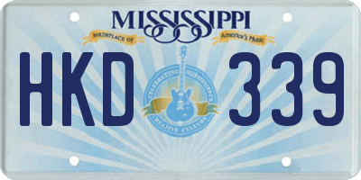 MS license plate HKD339