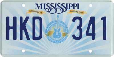 MS license plate HKD341