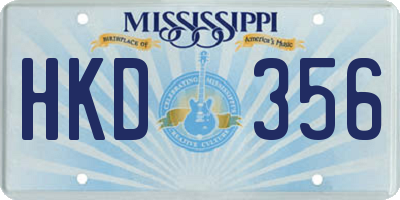 MS license plate HKD356