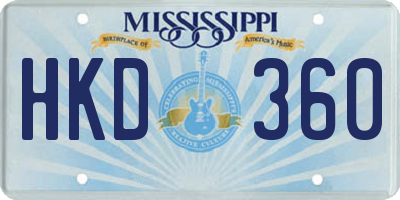 MS license plate HKD360
