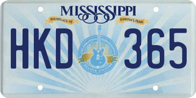 MS license plate HKD365