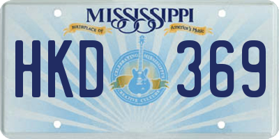 MS license plate HKD369
