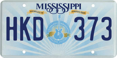 MS license plate HKD373