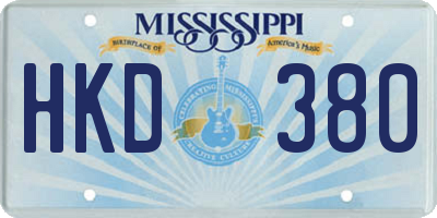 MS license plate HKD380