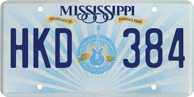 MS license plate HKD384