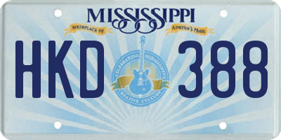 MS license plate HKD388