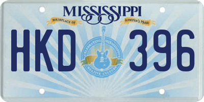 MS license plate HKD396
