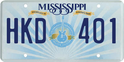MS license plate HKD401