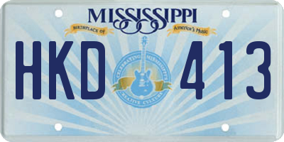 MS license plate HKD413