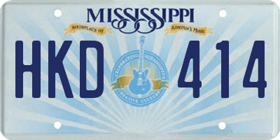 MS license plate HKD414