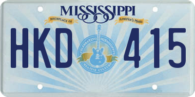 MS license plate HKD415