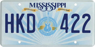 MS license plate HKD422