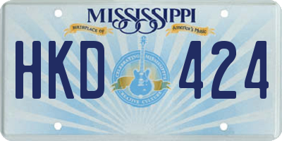 MS license plate HKD424