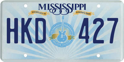 MS license plate HKD427