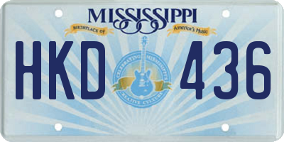 MS license plate HKD436