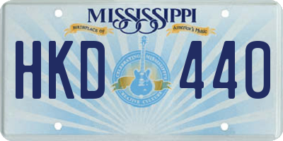 MS license plate HKD440